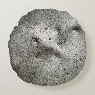 Metal texture with scratches and cracksabstract, a round cushion