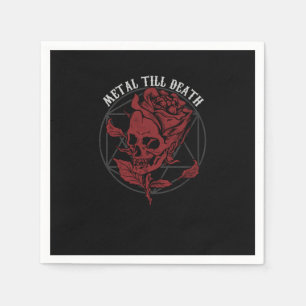 Metal Till Death Heavy Metal Hard Rock Music Lover Napkin