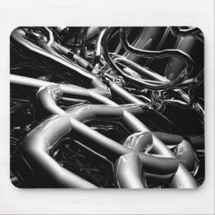 Metal Tubes Abstract Mouse Pad