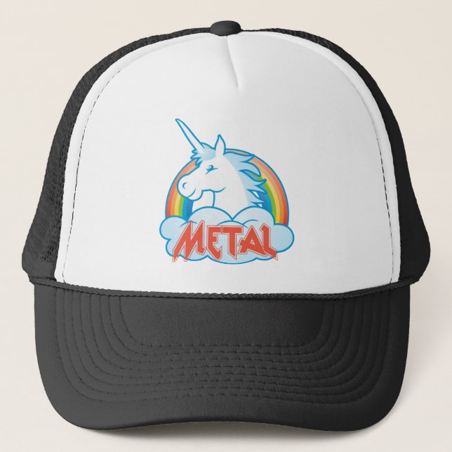 metal-unicorn trucker hat (Front)