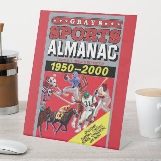 Metal Wall Art Sports Almanac Pedestal Sign