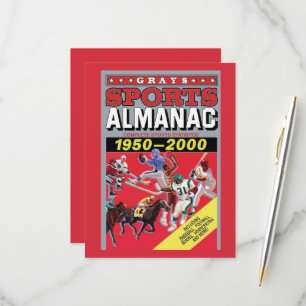 Metal Wall Art Sports Almanac RSVP Card