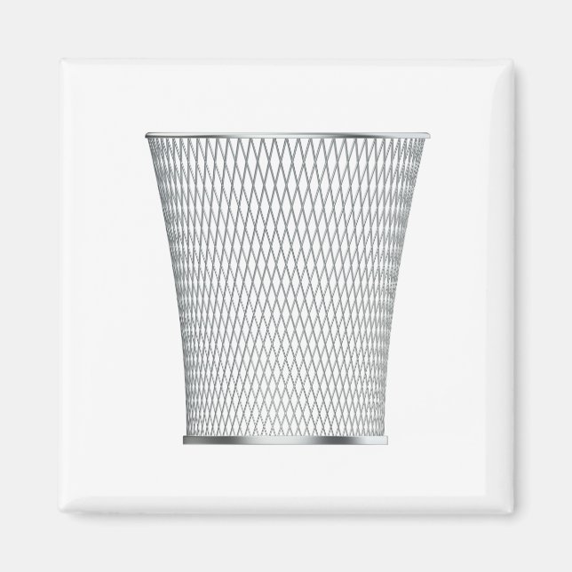Metal wastepaper basket magnet (Front)