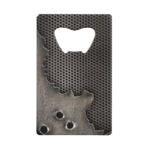 Metal with bullet holes background