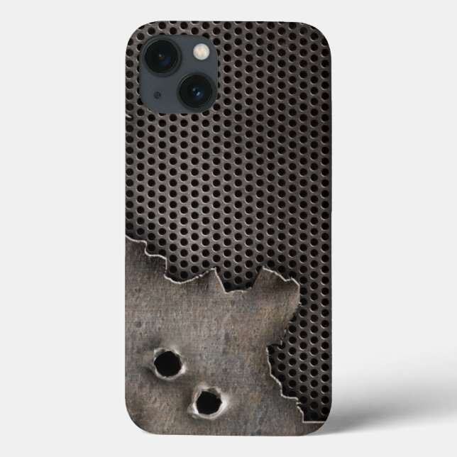 Metal with bullet holes background Case-Mate iPhone case (Back)