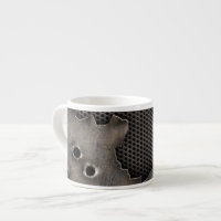 Metal with bullet holes background