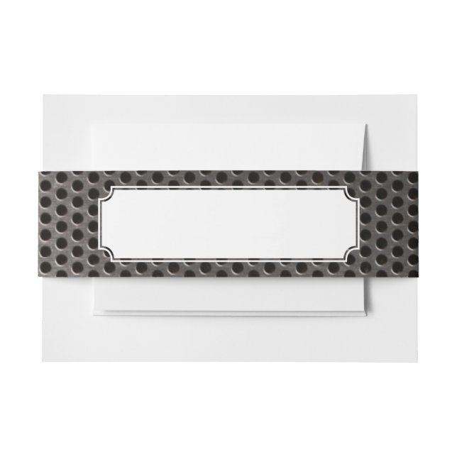 Metal with bullet holes background invitation belly band (Front Example)