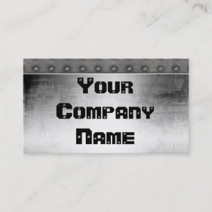 Metal With Rivets Border Business Cards