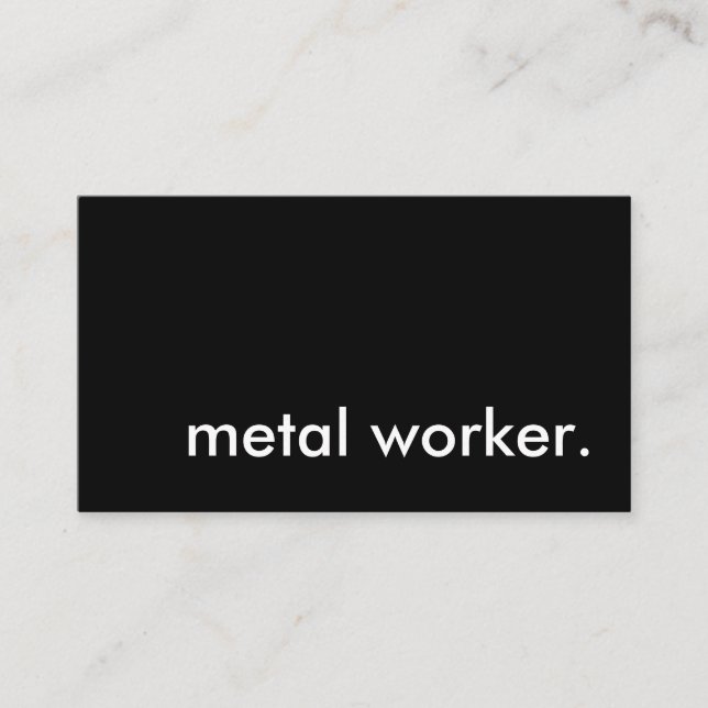 metal worker business card (Front)