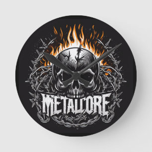 Metalcore Round Clock