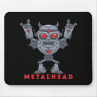 Metalhead - Heavy Metal Robot Devil - With Text