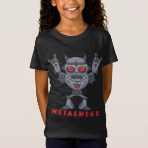 Metalhead - Heavy Metal Robot Devil - With Text T-Shirt