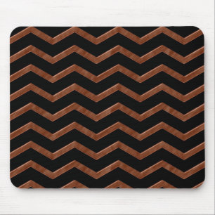 Metalic Bronze Zig Zag Pattern Mouse Pad