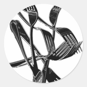 Metalic Classic Round Sticker