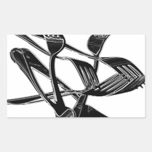 Metalic Rectangular Sticker