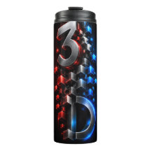 Metallic 3D Dimension Cubes Abstract Mug
