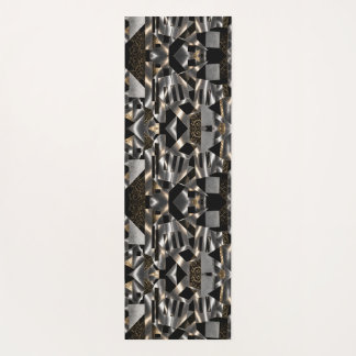 Metallic Abstract Piano Keys Yoga Mat