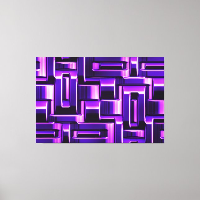 Metallic Abstract Weave Options 1A-1D Canvas Print (Front)