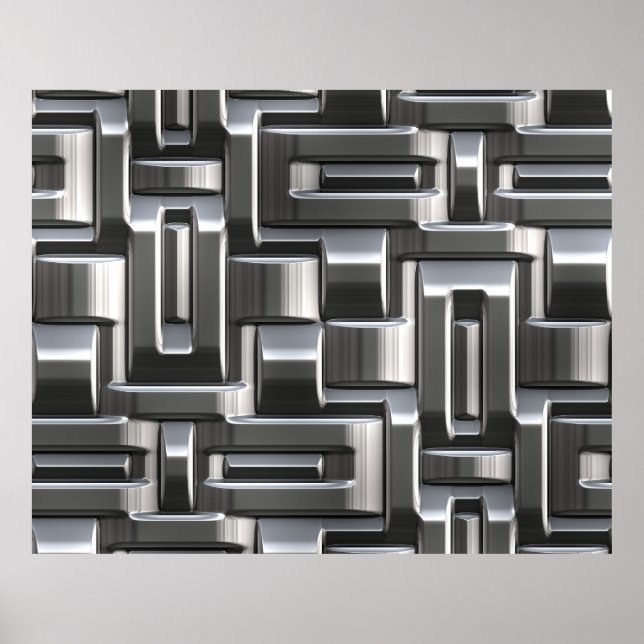 Metallic Abstract Weave Options 1A-1D Poster (Front)