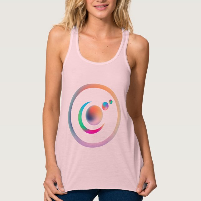 Metallic Ancient Aliens Crescent Moon Rainbow Singlet (Front)