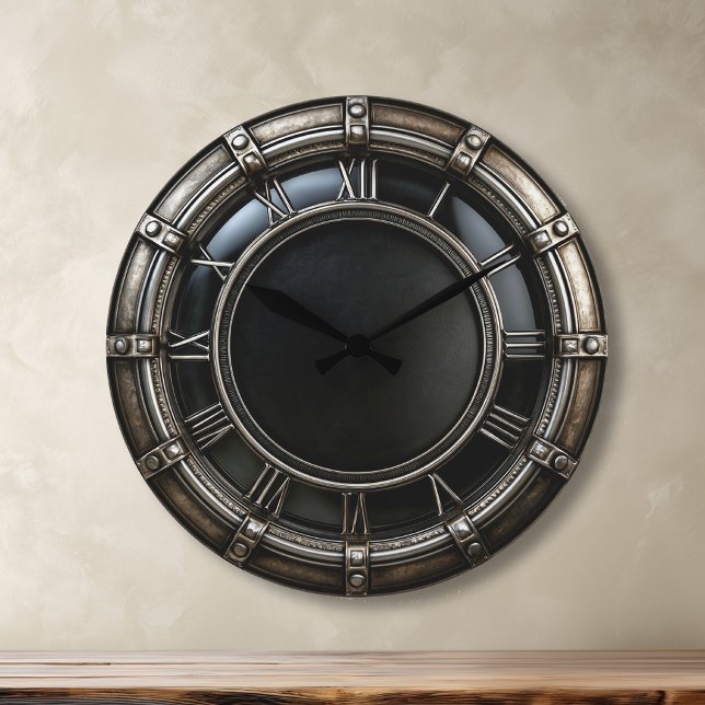 Metallic and Black Round Clock (Creator Uploaded)