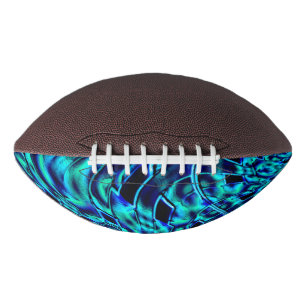 Metallic and crooked illusion, blue to green image football