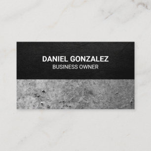 Metallic and Leather Business Card