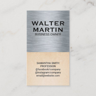 Metallic and Texture Background Business Card