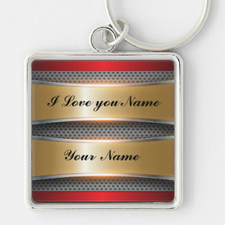 Metallic Background Art 4 Keychain