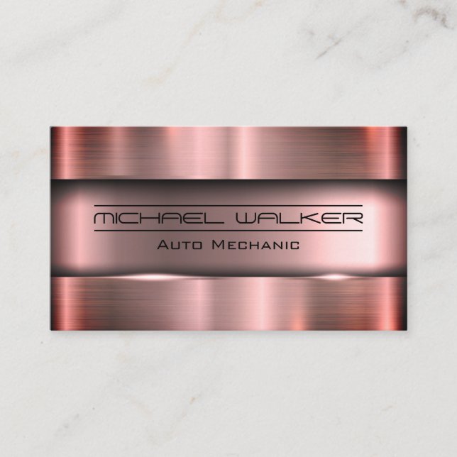 Metallic Background | Industrial Business Card (Front)