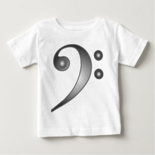 Metallic Bass Clef Baby T-Shirt