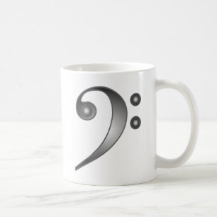 Metallic Bass Clef Coffee Mug