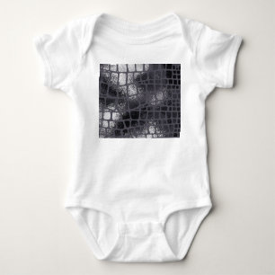 Metallic Black Snake Skin: Elegant Texture Baby Bodysuit