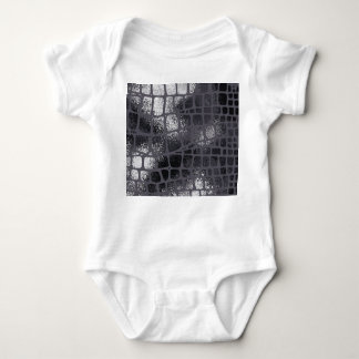 Metallic Black Snake Skin: Elegant Texture Baby Bodysuit