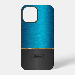 Metallic blue & black combo with gold accent Case- iPhone 12 Pro Case