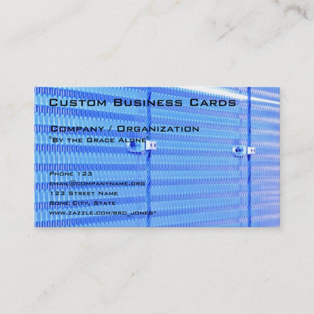 Metallic Blue Business Card (Front)