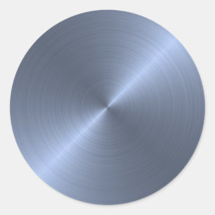 Metallic Blue Classic Round Sticker