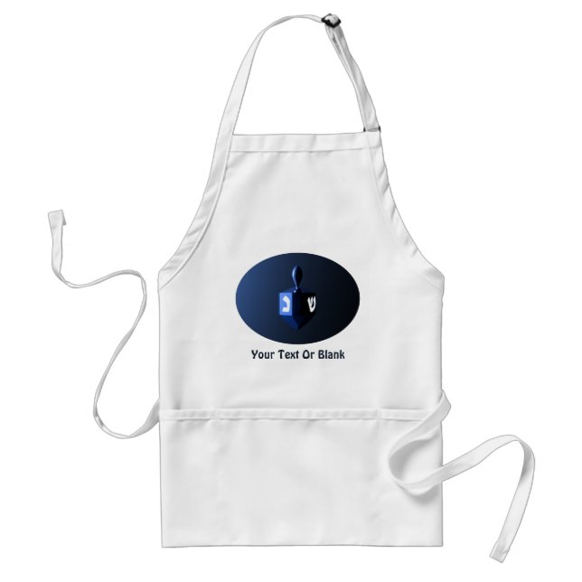 Metallic Blue Dreidel Standard Apron (Front)