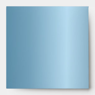 Metallic Blue Envelope with a Blue Chevron Liner