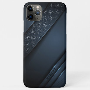 Metallic blue-grey stripes sparkles accent Case-Mate iPhone case