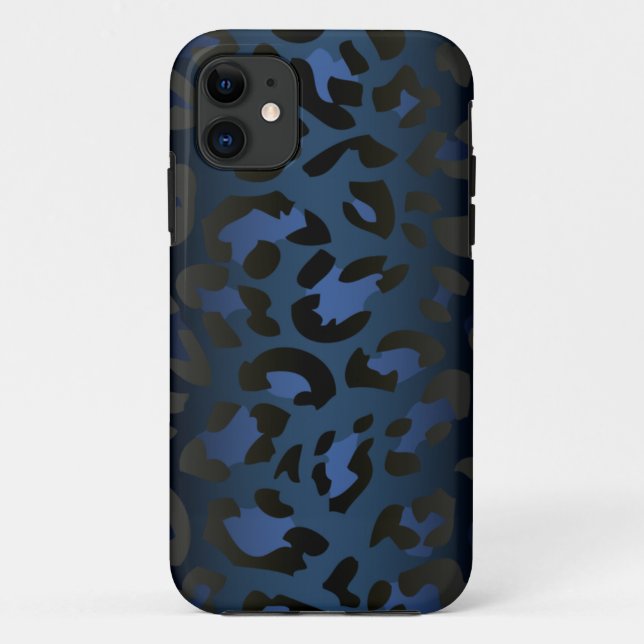 Metallic Blue Leopard Skin iPhone 5 Case (Back)