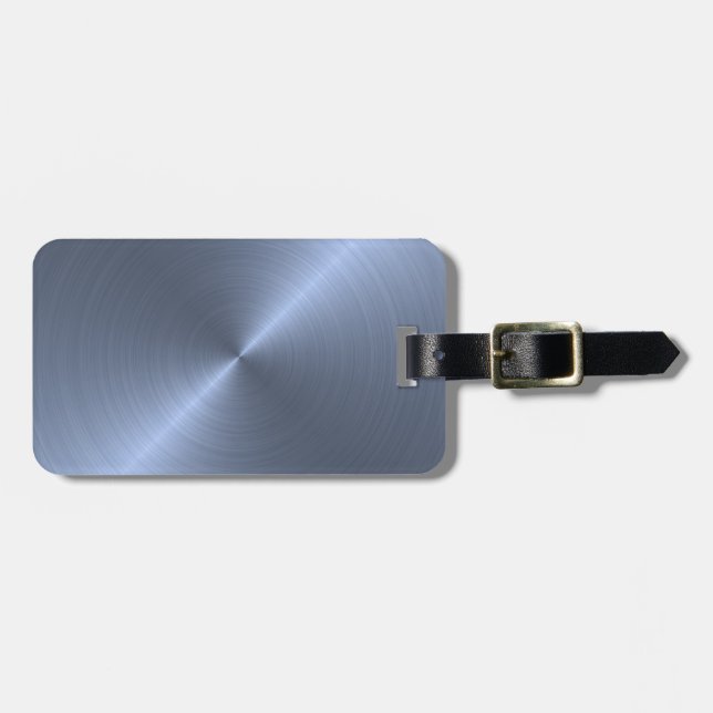 Metallic Blue Luggage Tag (Front Horizontal)