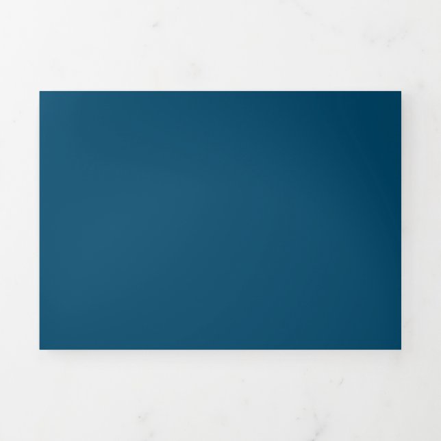 Metallic Blue,Slate Blue,Smalt Blue, Tri-Fold Card (Cover)