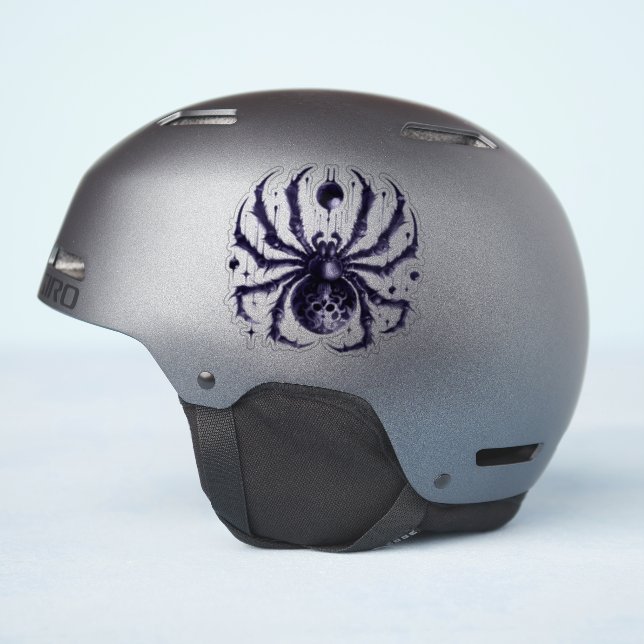 Metallic Blue Spider Illustration (Helmet Side)