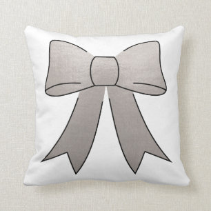 Metallic Bow Throw Pillow
