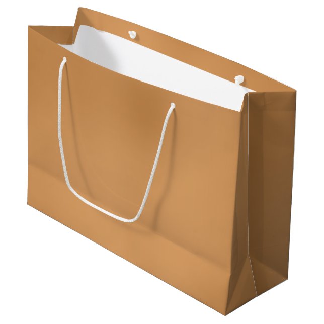 Metallic Bronze-Coloured Large Gift Bag (Front Angled)