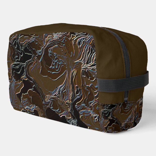 Metallic Brown Camouflage Dopp Kit (Left Corner)