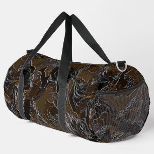 Metallic Brown Camouflage Duffle Bag