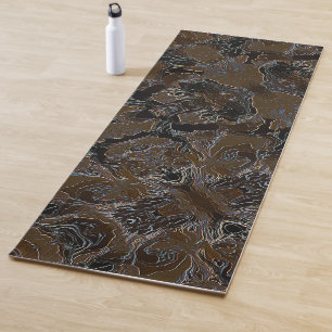Metallic Brown Camouflage Yoga Mat