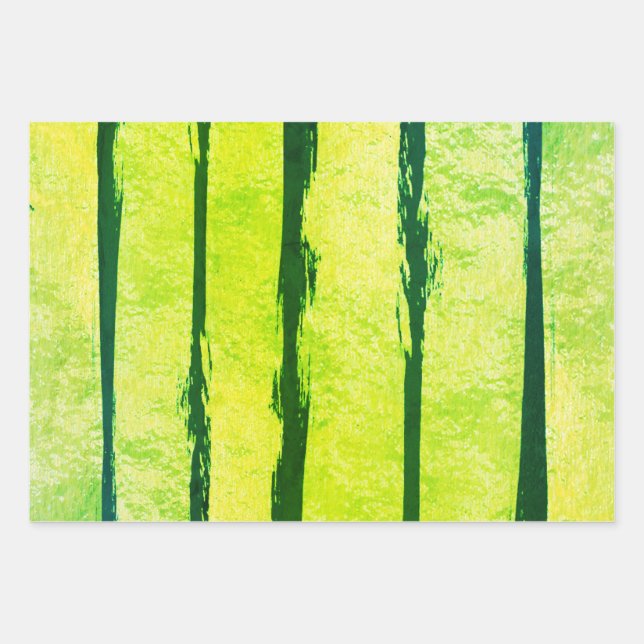 METALLIC Brush Stripe Wrapping Paper (Front)